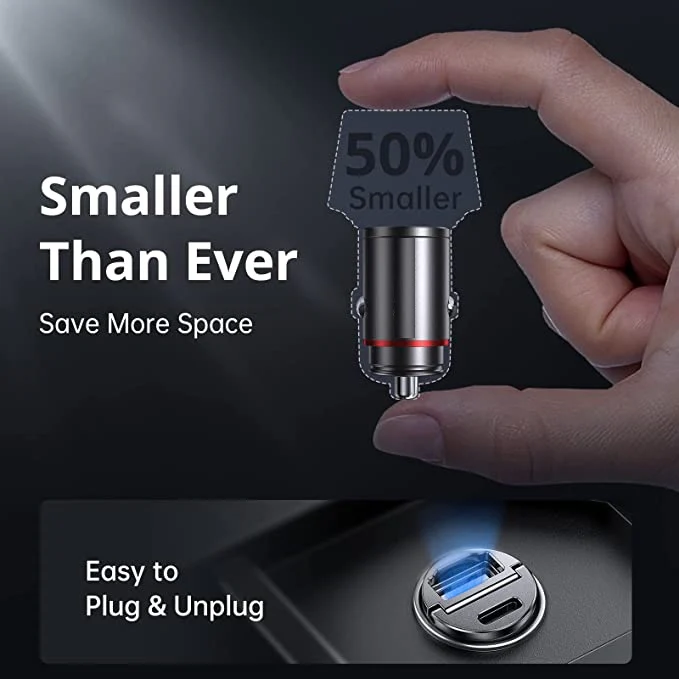 Mini Car Charger Cigarette Lighter USB Fast Charging