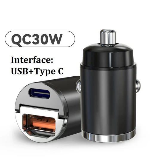 Mini Car Charger Cigarette Lighter USB Fast Charging