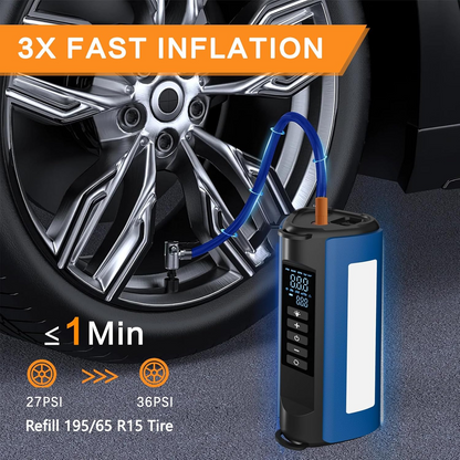 TS03 Portable Tire Inflator TS03 Car Emergency Power Outdoor Multifunctional Jump Starter and Air Pump with EVA Bag